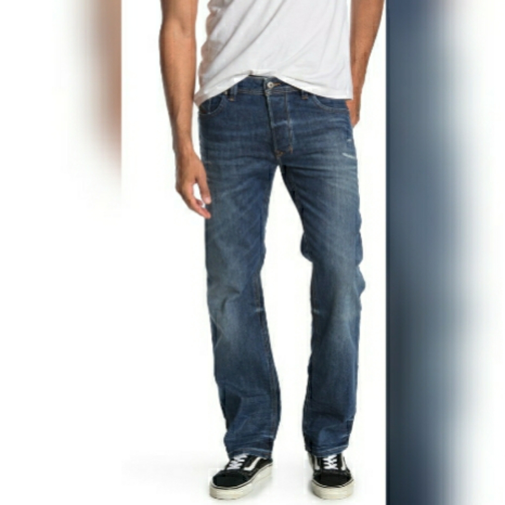 Diesel larkee medium wash straight leg jeans 34